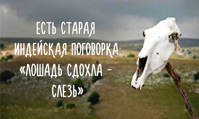 Лошадь сдохла – слезь!