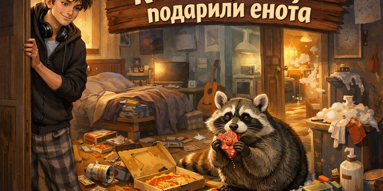 Как подростку подарили енота